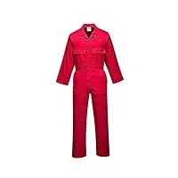portwest s999 homme euro workwear combinaison de travail en polycoton rouge, l
