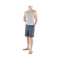 columbia washed out shorts de randonne, bleu foncé, 46w x 10l-grande&tall homme