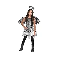 amscan superbe costume d'ange déchu xl (14–16) party needs 5 ct fournitures pour enfants, noir