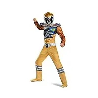 disguise gold ranger dino charge classic muscle costume, medium (7-8) by disguise