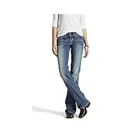ariat - jeans real whipstit denim femmes, taille moyenne, 28 s, rainstorm