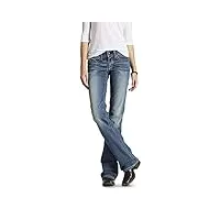 ariat - jeans real whipstit denim femmes, taille moyenne, 28 l, rainstorm