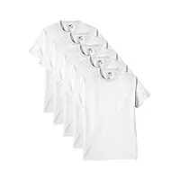 fruit of the loom - 61-212 - t-shirt (lot de 5) - homme - blanc - taille: l