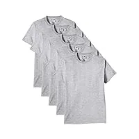 fruit of the loom - 61-212 - t-shirt (lot de 5) - homme - gris (erika-grau) - taille: l