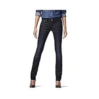 g-star raw attacc mid waist straight jeans femme ,bleu (dk aged 60888-5245-89), 24w / 32l