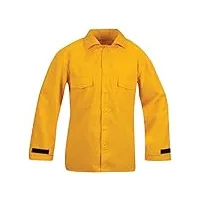 propper wildland chemise longue à bouton d'utilité professionnelle, jaune, m homme