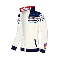 nebulus canadian gilet homme off white/navy fr : m (taille fabricant : m)