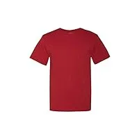 jerzees 5.6 oz, 50/50 heavyweight blend t-shirt (29m) pack of 2- crimson,2xl