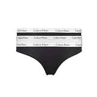 calvin klein - carousel - bikini lot de 3 - femme - multicolore (black/white/black wzb) - 40 (taille fabricant: m)