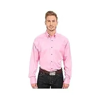 ariat - chemise tissée western twillt hommes, small, prism pink