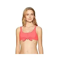 body glove maillot de bain court kate pour femme avec nœud sur le devant, rose fluorescent, taille s