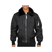 alpha industries alpha indutries injector iii blouson bomber pour homme, black, small