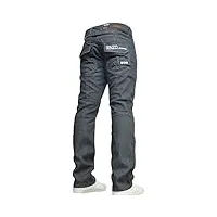bnwt enzo jean coupe droite pour homme bleu/délavé - gris - 32w x 32l