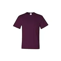 jerzees t-shirt épais avec poche en mélange 50/50 de 158,8 g (29p), marron, 2xl,maroon