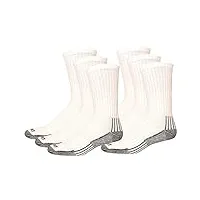dickies chaussettes de compression lourdes pour le travail et l'équipage, blanc (3 paires), xl (lot de 3) homme