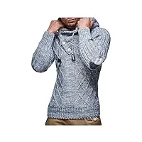 pull-over tricoté pour homme leif nelson ln10346 - gris - s