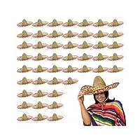 ilovefancydress sombrero mexicain rouge – chapeau de paille mexicain bandit pour fête costumée accessoire idéal pour homme et femme x48