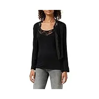 spiral direct gothic elegance-2in1 lace vest cardigan t-shirt À manches longues, noir (black 001), 44 (taille fabricant: large) femme
