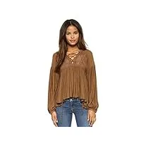 free people womens don't let go peasant top (m, gingersnap)