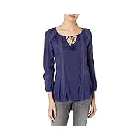 lucky brand women's mixed-lace peasant top, eclipse, small