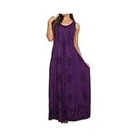 sakkas 15229 - robe longue à corset réglable caftan avec bretelles stella - violet - l/xl