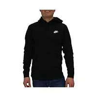 nike sportswear hoodie po bb sweat à capuche homme noir/blanc fr : m (taille fabricant : m)