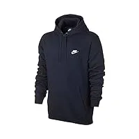 nike sportswear hoodie po bb sweat à capuche homme, bleu (obsidien/blanc), fr : m (taille fabricant : m)