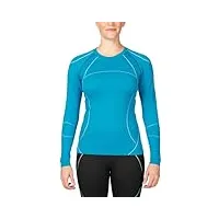 spyder maillot sous-vêtement de ski à manches longues t-shirt fonctionnel pour olympian (boxed) base layer 156526 - bleu - x-large