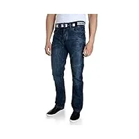 crosshatch mens baltimore straignt leg jeans nouveau milieu look usagé w34- l30