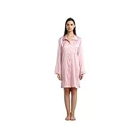 jasmine silk soie pure vêtement de nuit chemises de nuit pyjamas rose (large)