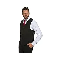 jp 1880 hommes grandes tailles l-8xl gilet de costume avec boutons noir 56 705621 10-56