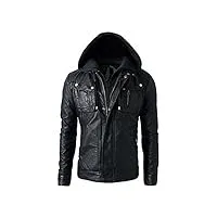 superior leather garments - blouson - cape - homme - noir - xxx-large