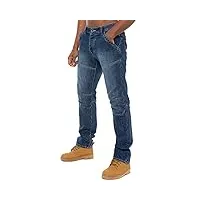 enzo hommes ez243 ez244 coupe standard jambe droite classique bleu jean jeans tailles 28-48 - délavé moyen, 34w x 30l