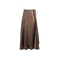 coline - jupe portefeuille longue sari - couleur : noir - taille unique
