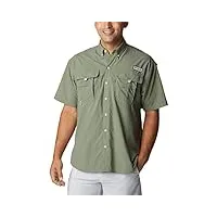 columbia men's bahama ii shorts sleeve shirt, cypress, small