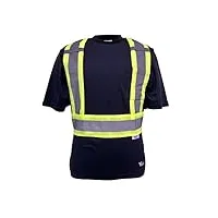 viking t-shirt de sécurité en coton avec doublure à rayures bleu marine, homme, 6000n-m, bleu marine, m