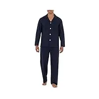 fruit of the loom pyjama à manches longues pour homme - bleu - 4x-large