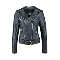urban leather femme ur-132 classic perfecto veste pour femme noir l, noir, l eu