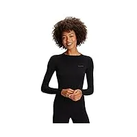 falke warm, sous-vêtement technique chemise sport femme, chaud, noir (black 3000), s (1 pièce)