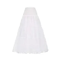 femme petticoat en tulle pour soirée jupon de bon qualité yf010421-2 - blanc - taille l