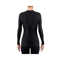 falke maximum warm trend, sous-vêtement technique chemise sport manches longues femme, sous-vêtement thermique, noir (black 3000), s (1 pièce)