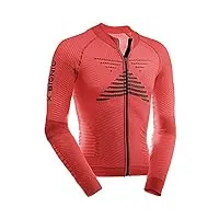 x-bionic t-shirt biking on effecteur power ow lg sl. full zip maillot de cyclisme, homme, biking man effektor power ow shirt lg_sl.full zip, flash red/black