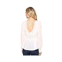 free people women's strangers in love top ivory large