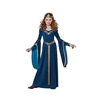california costumes déguisement princesse médiévale velours luxe fille - bleu - s 6-8 ans (134 cm)