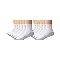 dickies dri-tech lot de 4 chaussettes anti-humidité, blanc (12 paires) homme