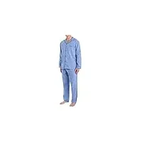 hanes ensemble pyjama big broadcloth pour homme - bleu - 6x-large