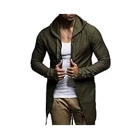 leif nelson pour des hommes oversize veste pull à capuche pullover hoodie oversize sweat avec capuche hoody ln6301 s-xxl; taille s,kaki