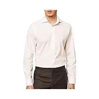 hackett london poplin classic bc chemise business, white (white), 15 homme