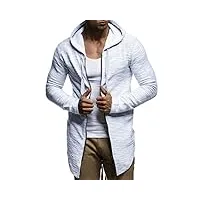 leif nelson pour des hommes oversize veste pull à capuche pullover hoodie oversize sweat avec capuche hoody ln6301 s-xxl; taille s,gris