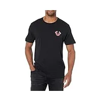 true religion buddha logo short sleeve tee t-shirt, black, large homme